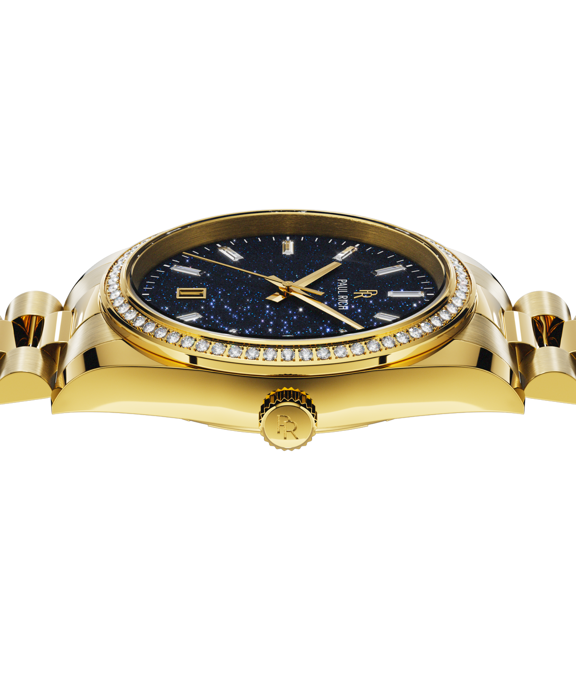Moissanite Legacy Gold - Aventurine Blue Moissanite Legacy Gold - Aventurine Blue