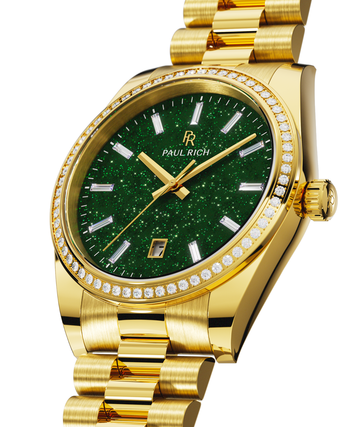 Moissanite Legacy Gold - Aventurine Green Moissanite Legacy Gold - Aventurine Green