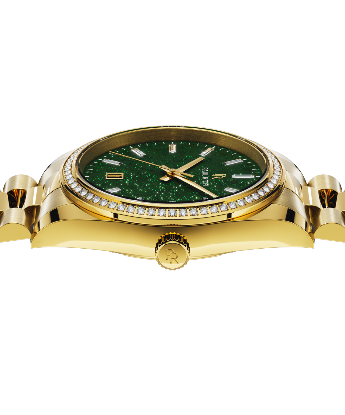 Moissanite Legacy Gold - Aventurine Green Moissanite Legacy Gold - Aventurine Green