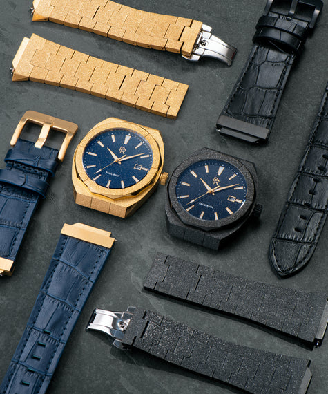 Uhrenarmband Leder Gold Rot product_visual