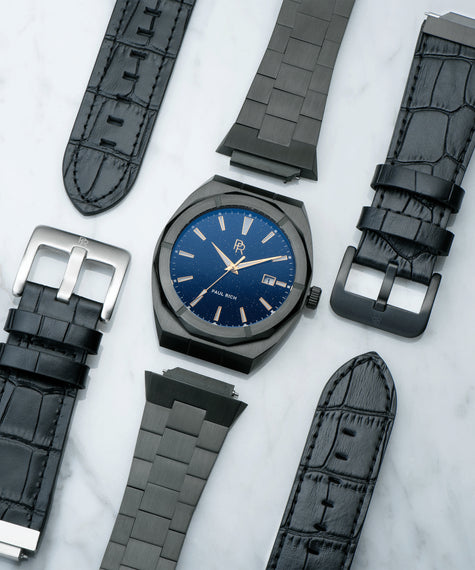 Uhrenarmband aus Stahl in Schwarz product_visual