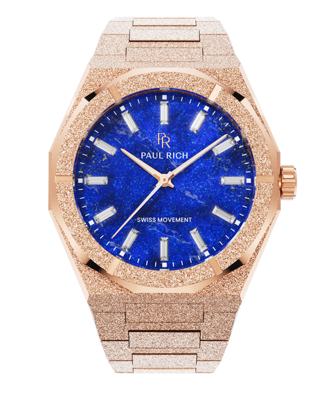 Frosted Star Dust II Lapis Nebula Rose Gold, front view