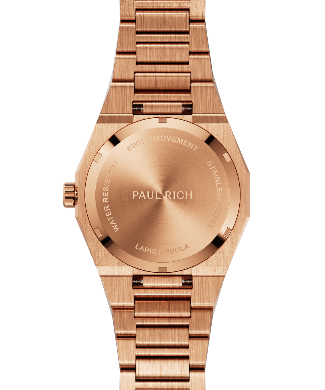 Frosted Star Dust II Lapis Nebula Rose Gold, back view