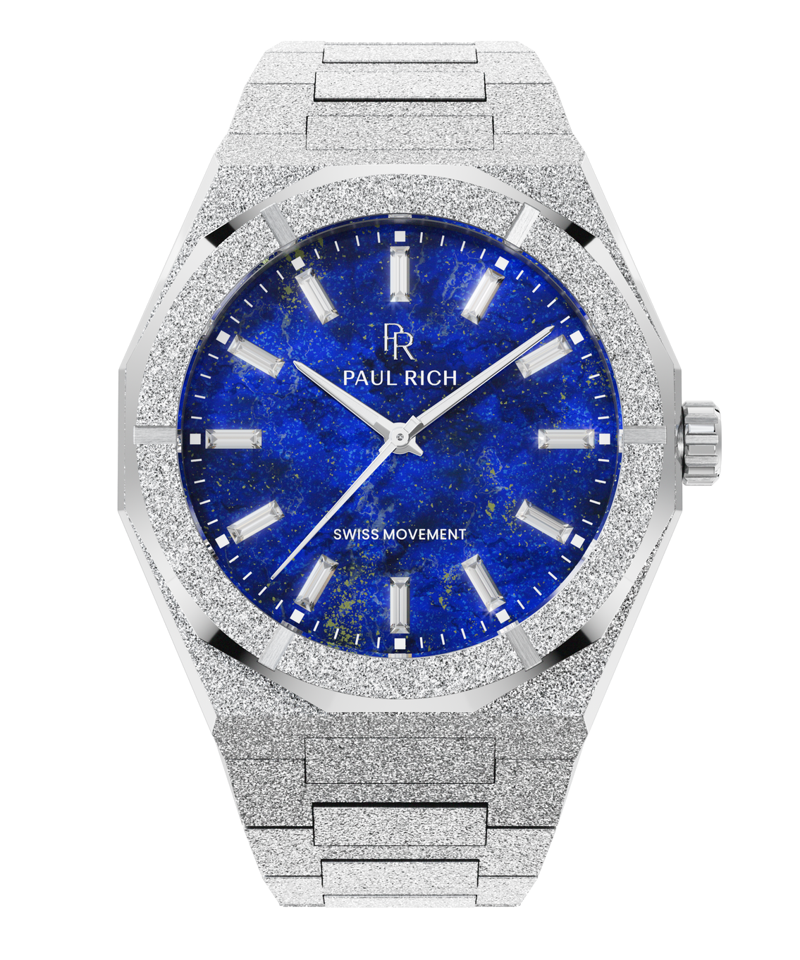 Frosted Star Dust II Lapis Nebula Silver, front view