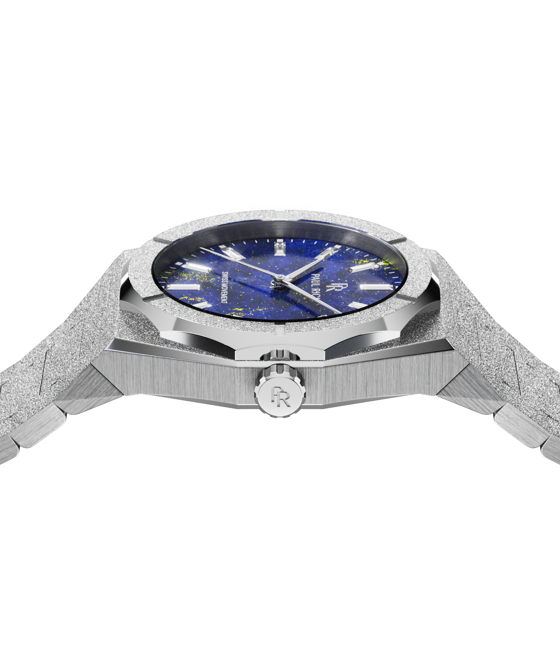 Frosted Star Dust II Lapis Nebula Silver, sidetop view [product_visual]