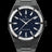 Black Paul Rich Moissanite Frosted Star Dust II watch with blue aventurine dial and baguette-cut gem-set bezel on a frosted bracelet. Quartz