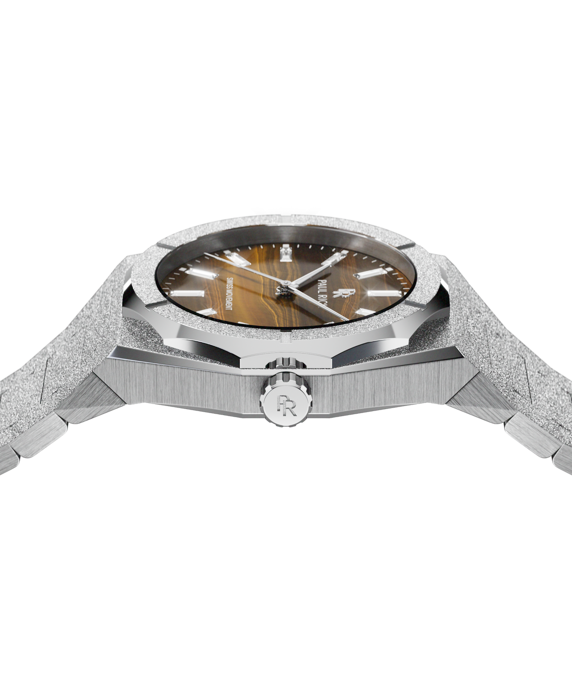 Frosted Star Dust II Tiger Flare Silver — sidetop view [product_visual]