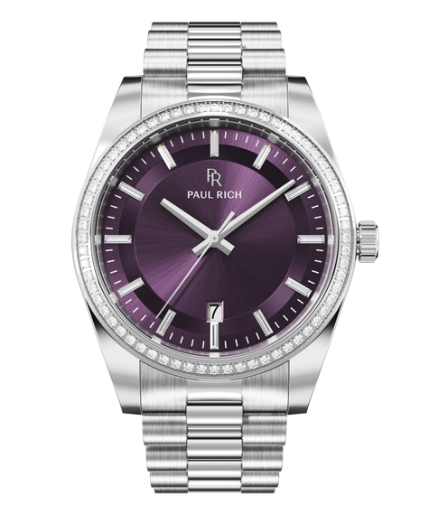 Moissanite Legacy Silver Plum — front view