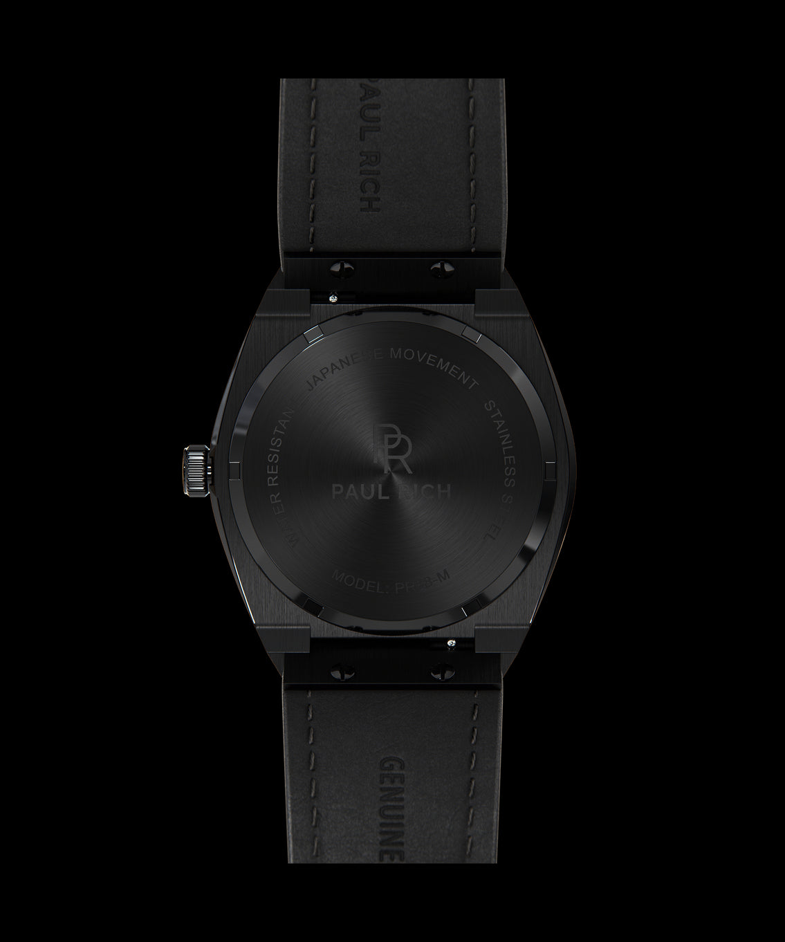 Frosted Star Dust Black Leather
