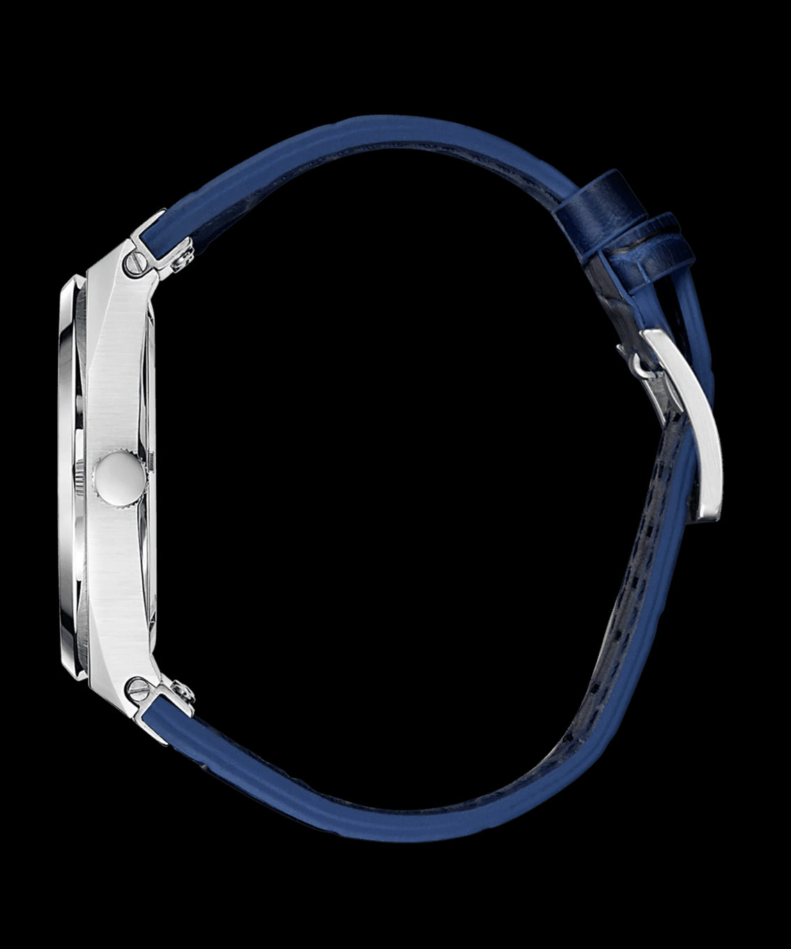 Motorsport Silver Blue Leather